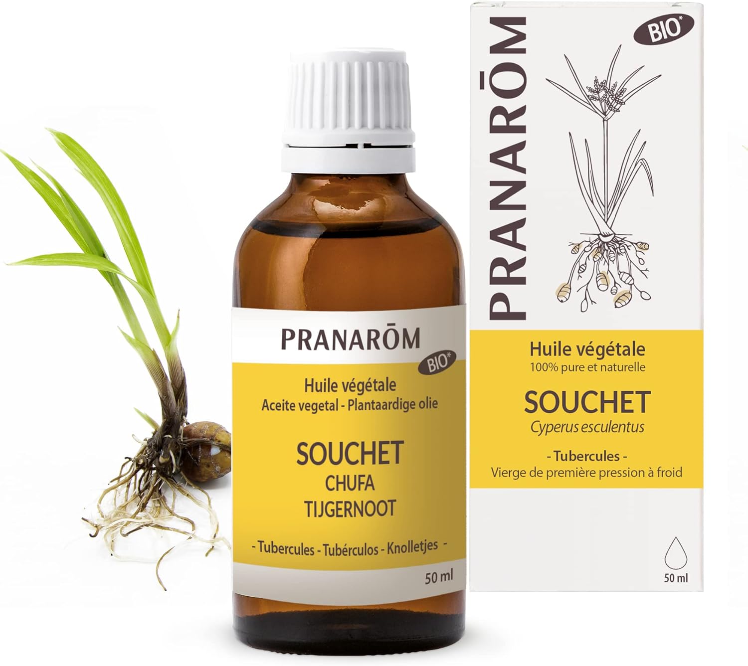 Souchet Bio Huile Végétale Assouplissante, nourrissante et protectrice, 50 ml