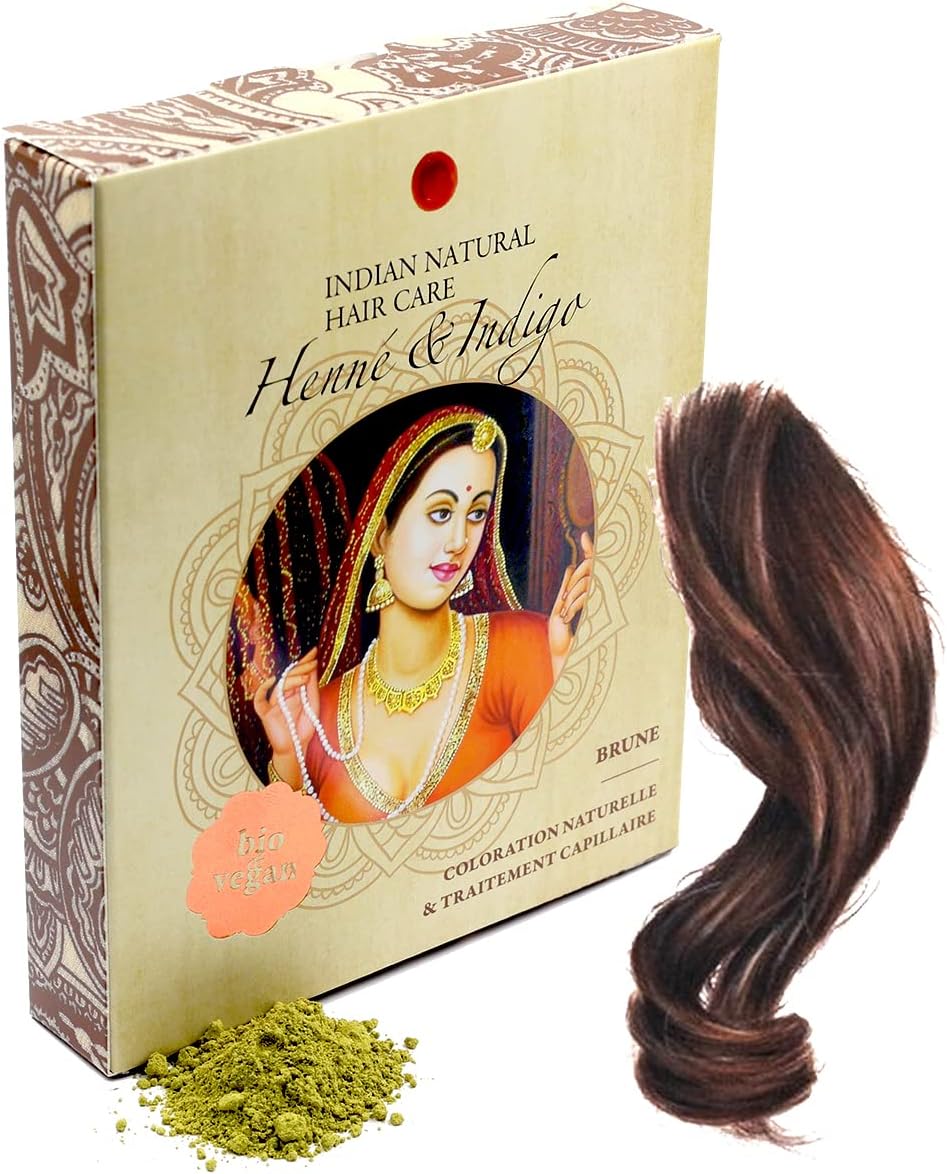 Henné & Indigo - Brune - Coloration naturelle & Soin capillaire - En poudre - 200g