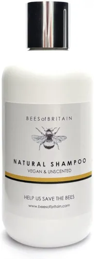 Shampooing 99% Naturel - Sans Parfum - Sans Sulfates/Parabènes, pH 5,5, Peaux Sensibles - Nous Donnons 5% de nos Bénéfices pour Sauver les Abeilles + Pollinisateurs - 250ml