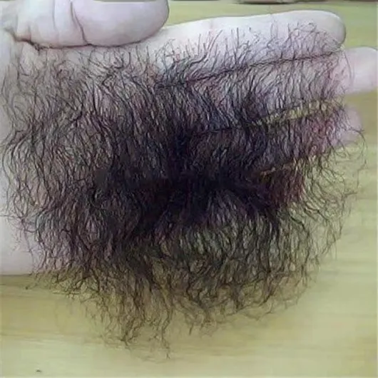 Faux Cheveux Privés Perruque Invisible Réaliste Corps Naturel Bouclé Cheveux Humains Femelle Mâle Pubis Toupee Haute Température Fibre Perruques Corporelles,Noir,One Size One Size Black