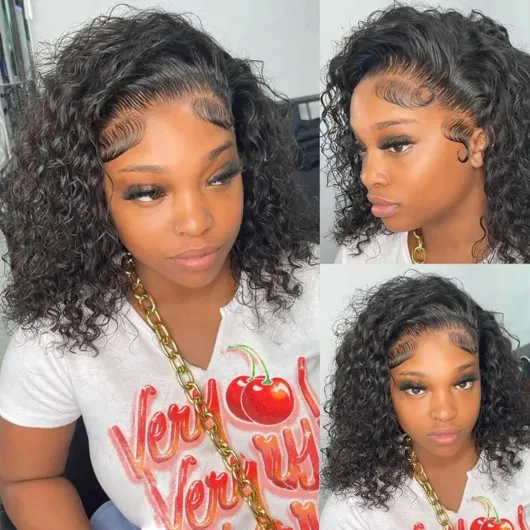 Jerry Curly Bob Lace Front Wigs 12 Pouces Perruque Femme Naturelle Brésilien 13x4 Lace Front Bob Perruque Cheveux Humains Lisse Bresilienne Cheveux Vierges Perruque 12 Pouces 13x4 bob perruques cheveux humains Jerry Curly