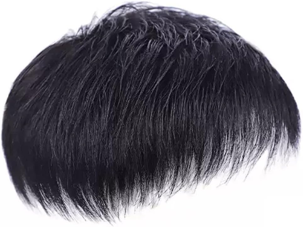 Perruque Lace Front Perruque Homme Cheveux Courts Beau Vrai Cheveux Réel Délié Tête Patch Hommes Perruque Tête Complète Type D'ensemble Perruque Lace Front Haute Densité (Color : B, Size : 18x20CM) 18x20CM B