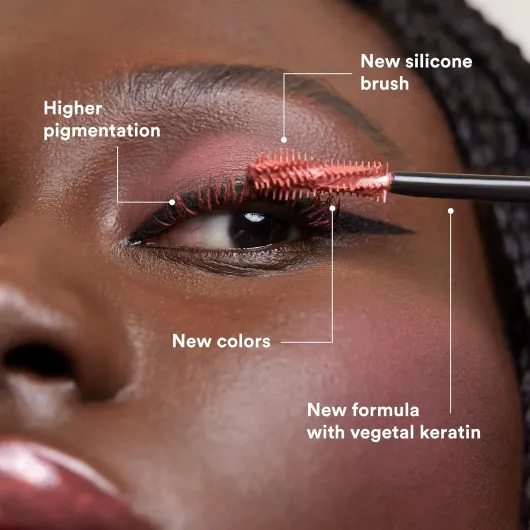 MAKEUP - Vegan The Color Mascara 503 Nu Coloré pour Cils Longue Tenue Volume & Longueur à la Kératine Végétale Couleur Intense Haute Pigmentation Cruelty Free 14ml (Pack of 1) Bleu foncé