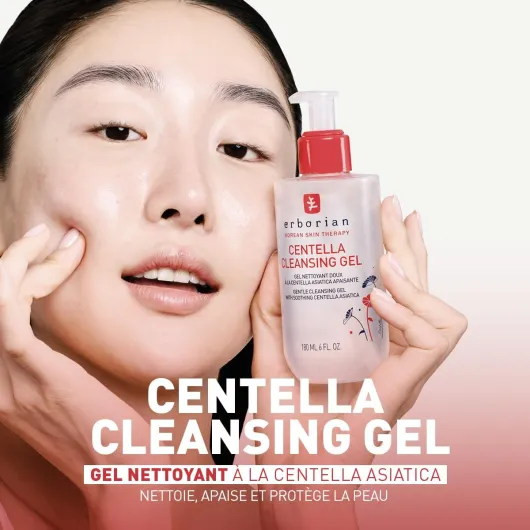 Erborian - Centella Cleansing - Huile/Gel démaquillante pour visage à la centella asiatica - Tous types de peaux - Soin cosmétique Coréen 180 ml (Lot de 1) Gel Nettoyant