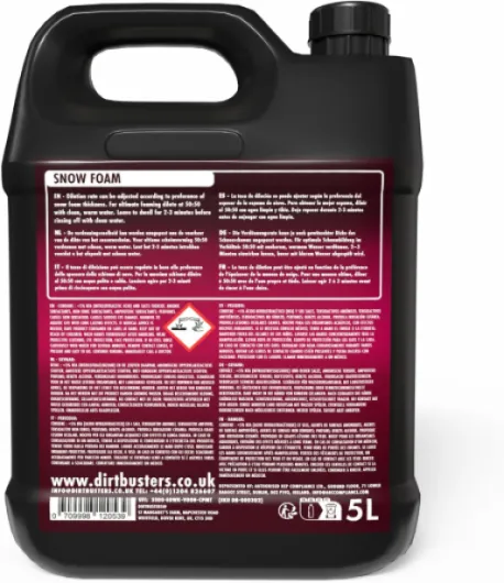 Snow Foam Shampooing Mousse Nettoyant pour Entretien Professionnel de Voiture, avec Haute Brillance et Parfum Cerise - Lavage Auto pour Lance Canon Mousse De Neige, 5litres 1