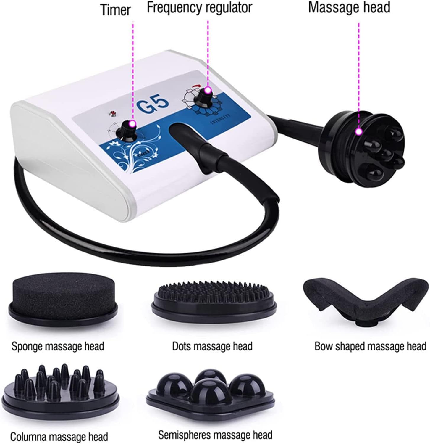 DAZULI Machine de Massage de Corps de Vibration,Masseur Anti-Cellulite Vibrant,Masseur portatif pour dissolvant de Cellulite Masseur Complet du Corps,Machine de Mise en Forme du Corps Masseur
