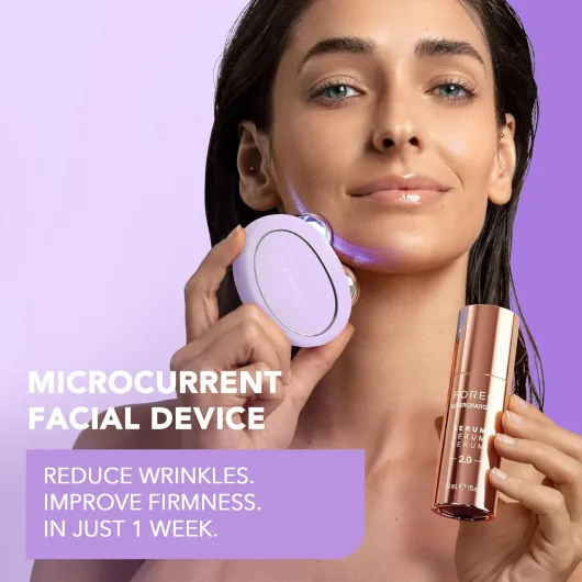 BEAR 2 Appareil micro courant visage liftant et tonifiant avancé - Sculptant anti-âge - Lifting visage instantané - Raffermir, modeler - Non invasif - Lavender