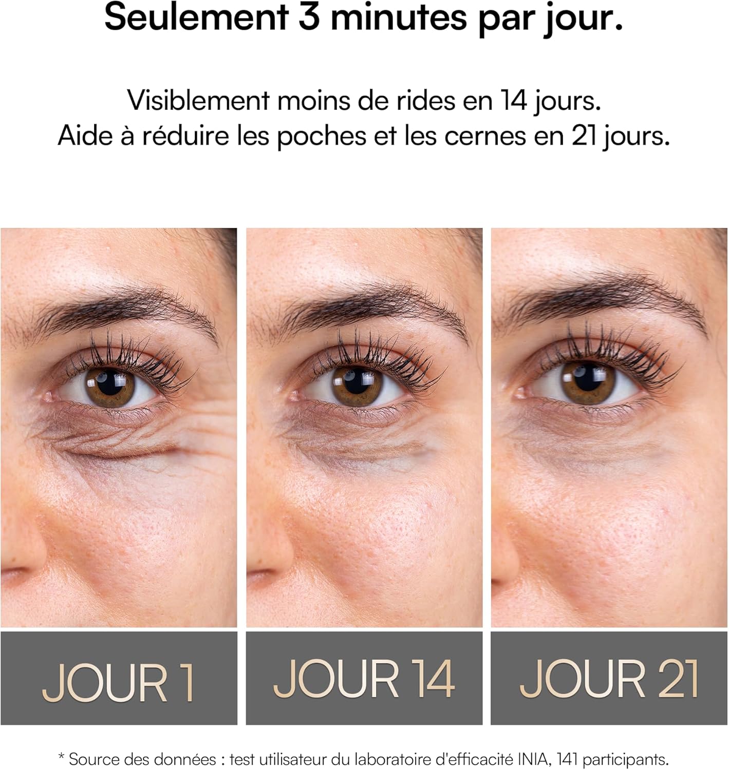 INIA Masque pour les Yeux 5-en-1 : Luminothérapie, Chaleur, Micro-courant et Vibration - Soin Anti-Âge pour Cernes, Poches et Rides - 3 Modes, Rechargeable USB, Appareil de Massage Oculaire Voyage