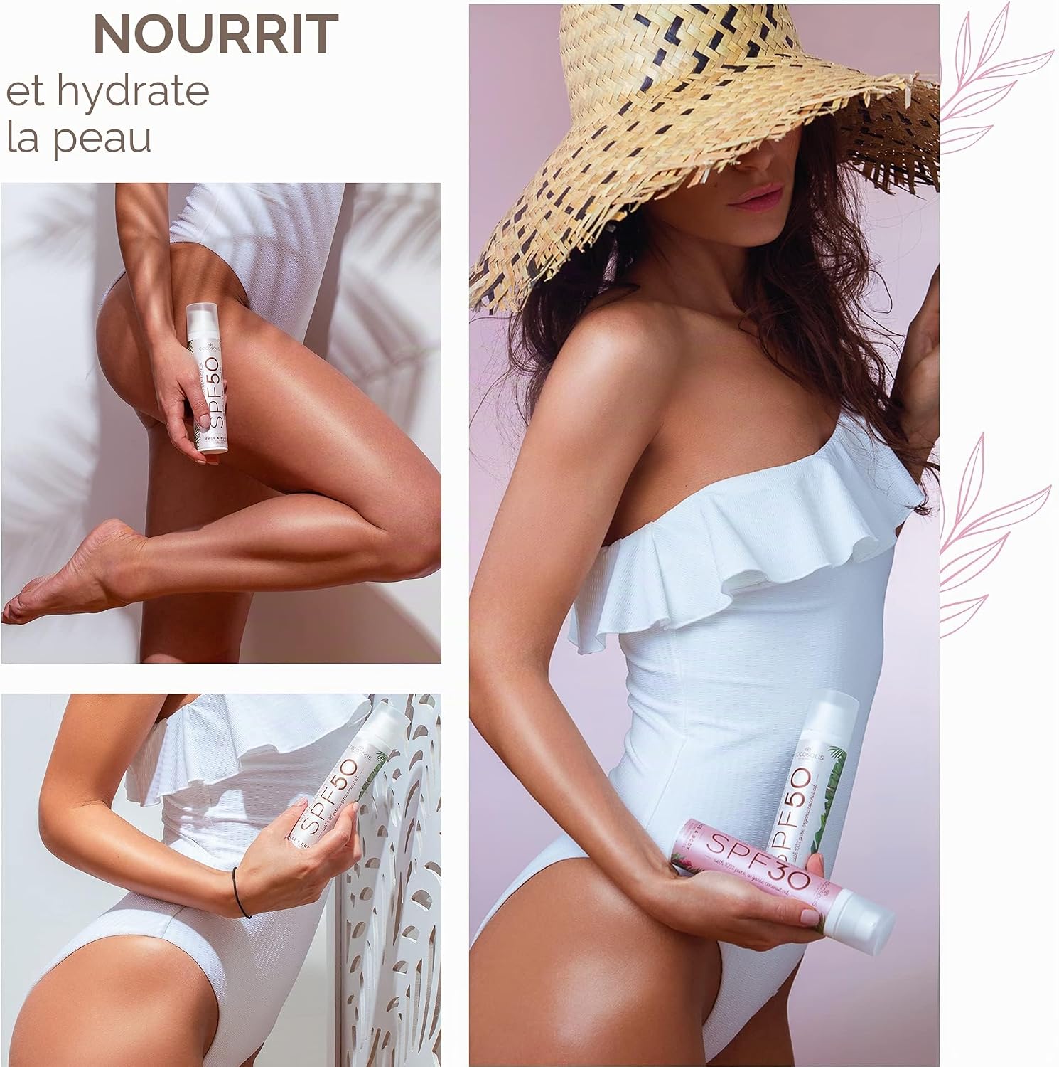 Crème solaire SPF 50 hydratante et protection solaire pour tous les types de peau, aux huiles bio - Protection solaire (100 ml)