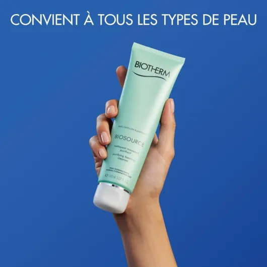 Biotherm, Biosource Gel Nettoyant, Tonifie et Purifie, Enrichi en Biotech Plankton et Zinc, Tous Types de Peau, 150 ml