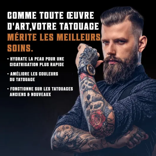 Baume Tatouage - Soin pour Avant, Pendant & Après Tatouage - Crème Tatouage Cicatrisante Naturelle & Saine - Lotion Hydratante pour Favoriser la Guérison de la Peau (2 Pc) 57 g (Pack of 2)