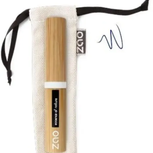 Test ZAO Eyeliner 072 Bleu Electrique : un liner bleu flashy, propre et rechargeable