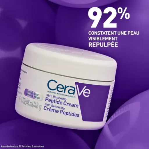 Test CeraVe Crème Peptides Anti-rides Skin Renewing : une crème de nuit bien costaude pour peau sèche