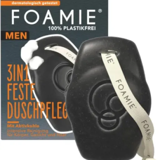 Test Foamie Men 3en1 : le bloc de douche solide qui simplifie la trousse de toilette