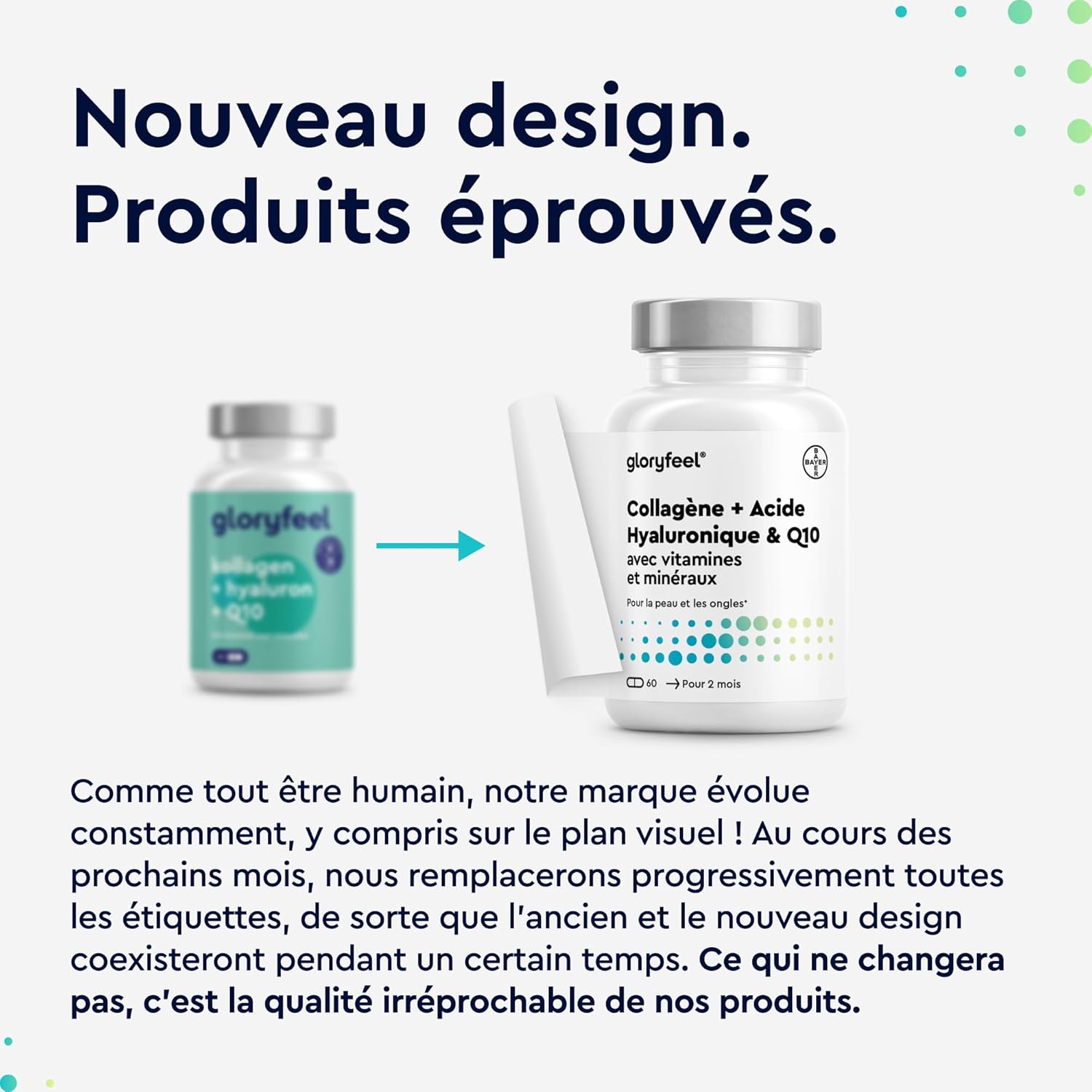 Collagene Marin + Acide Hyaluronique & Q10, Enrichi en Zinc, Magnésium, Vitamines B12, D3, A & C, 60 Capsules, Complexe Collagène Premium pour la Peau, les Cheveux & les Articulations*, Sans Additifs