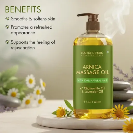 Test MAJESTIC PURE Huile de massage à l’arnica : une huile qui fait le job pour les muscles tendus
