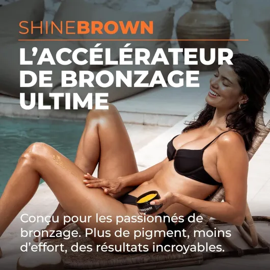 BYROKKO Shine Brown Huile Bronzante (150 ml), Accélérateur de Bronzage XXL pour Soleil et Solarium, Huile Bronzante Rapide aux Ingrédients Naturels Premium pour un Teint Intense et Durable Crème Shine Brown 210 ml
