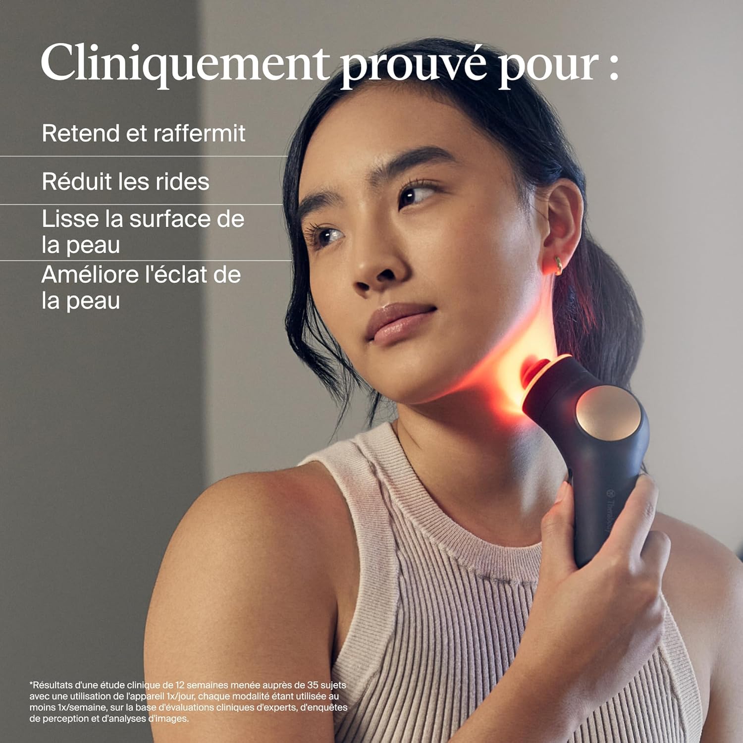 TheraFace PRO - Appareil de Massage et de Soins du Visage 6-EN-1 - Thérapie par Percussion - Microcourant - LED Bleue & Rouge par Therabody (Noir)