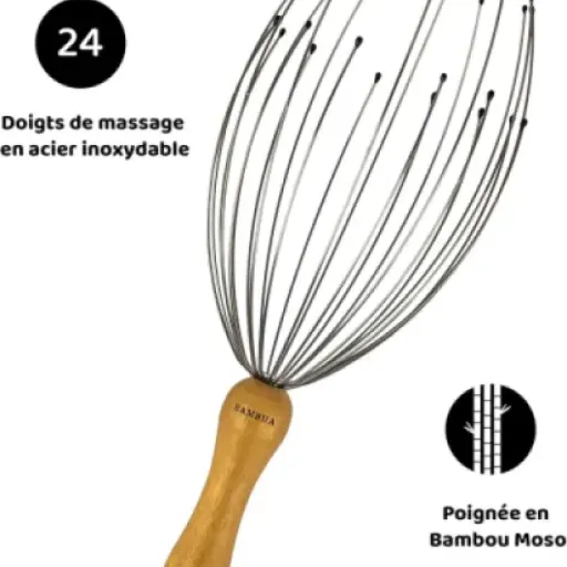 Test BAMBUA Massage Tete 24 doigts : le petit gadget qui détend vraiment sans se ruiner