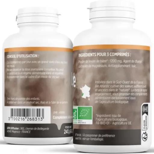 Test Levure de Bière Bio 400mg Bio Atlantic : basique, pas chère et plutôt efficace sur les cheveux