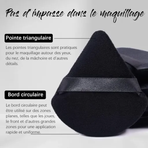 Test BEAKEY Triangle Houpette (lot de 6) : des petites houppettes pas chères qui font clairement le job