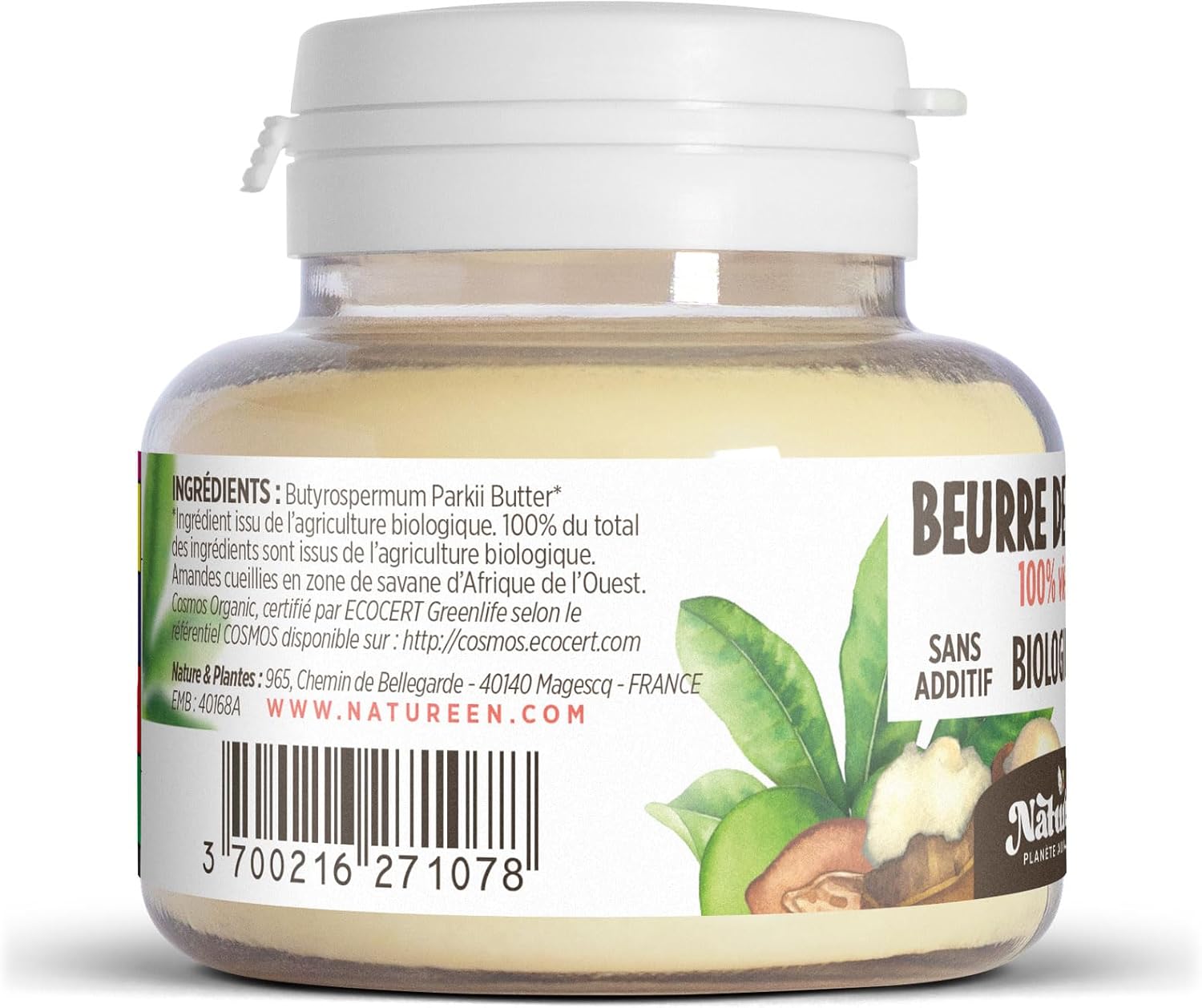 Beurre de Karité brut 100 g - Biologique - 100% Vierge - 100% Végétal - Sans Additifs - Non raffiné- Cheveux - Corps - Visage - Pur - Végan