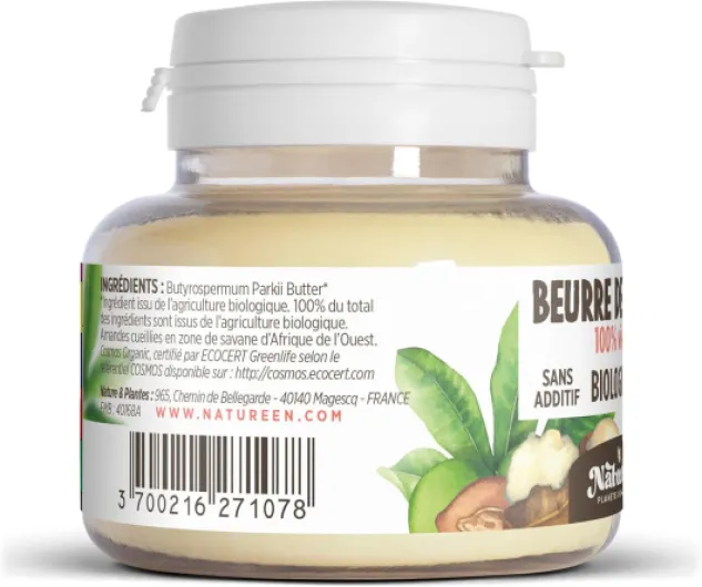 Beurre de Karité brut 100 g - Biologique - 100% Vierge - 100% Végétal - Sans Additifs - Non raffiné- Cheveux - Corps - Visage - Pur - Végan