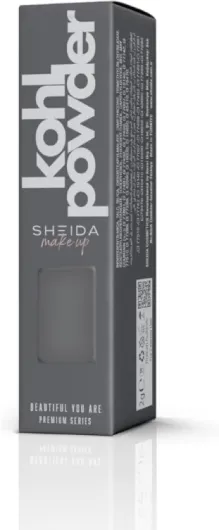 SHEIDA Kohl Kajal Powder Eyeliner – Noir Intense, Eyeliner Poudre Haute Pigmentation pour Smokey Eyes, Naturel, Résistant à l’eau & aux frottements, Doux pour les yeux & Hypoallergénique ['Noir']
