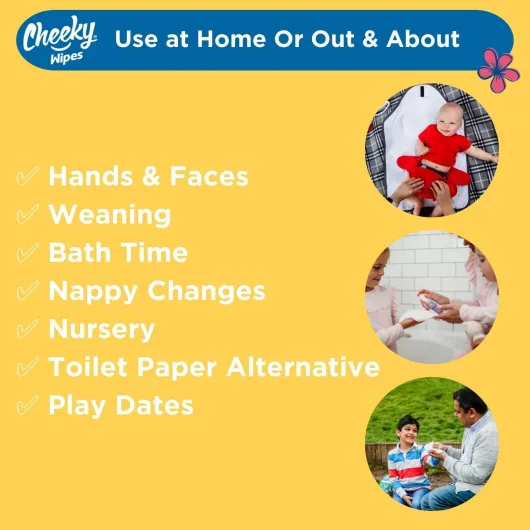 Cheeky Wipes Lot de 25 lingettes lavables en bambou pour bébé blanc