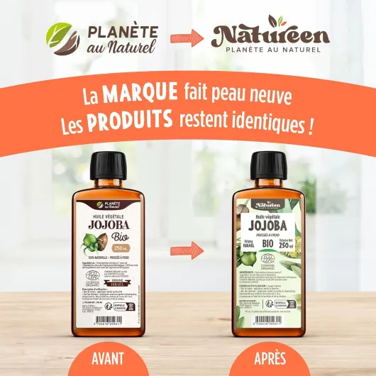 Huile de JOJOBA Bio 900 ml - Cosmos Organic - Planète au Naturel - Pure, Naturelle et Pressée à froid - Cheveux, Corps, Peau 900 ml (Lot de 1)